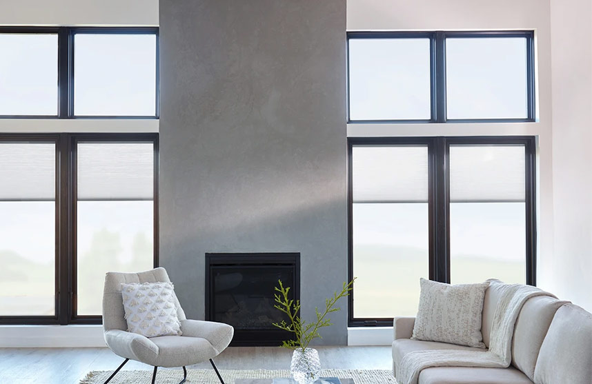 living room modern chimney